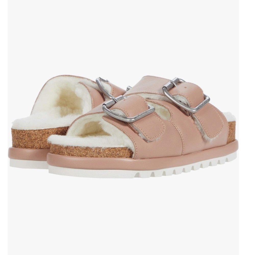 NWT J/SLIDES LYNX Rose Leather Sandal - Picture 3 of 15